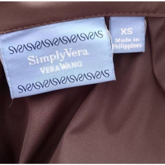 SIMPLY VERA VERA WANG GRAY/BROWN JACKET SZ.XS EUC. - Picture 7 of 9